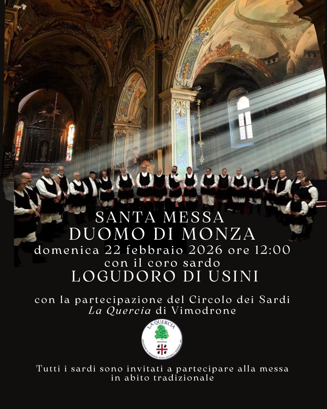 Messa con Canti Sardi al Duomo di Monza